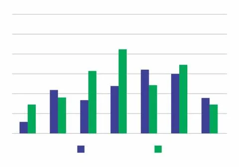 Column chart template Illustrazione stock