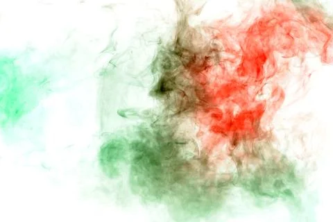 Column clouds of smoke and patterns texture of different forms of red and gre Stock Photos