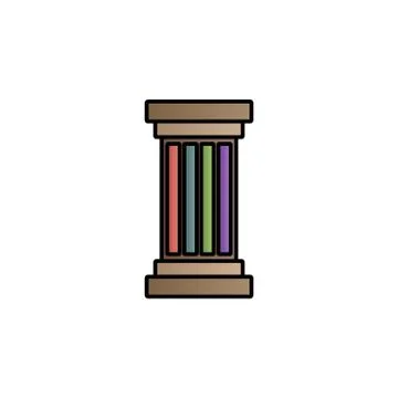 Column color gradient vector icon Stockillustratie