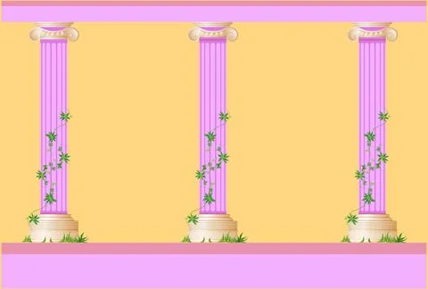 Column Concept Illustration Stock Illustration