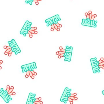 Column coral color icon vector isolated illustration Stock Illustration