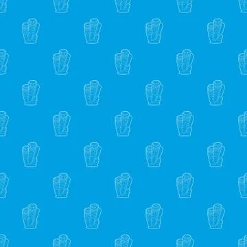 Column coral pattern seamless blue Stockillustratie