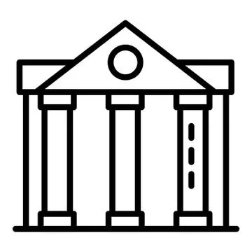 Column courthouse icon, outline style Ilustración de archivo