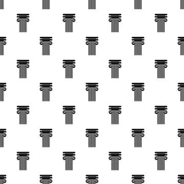 Column with curl pattern seamless Illustrazione stock
