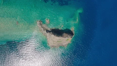 Column of dacite lava seen from above, Milos Island, Greece Video stock 220176199