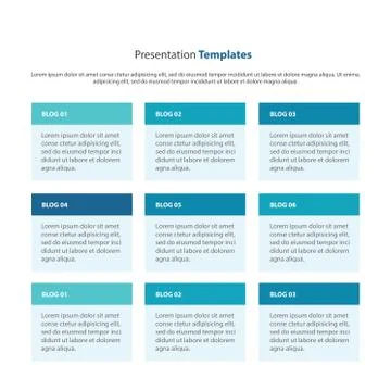 Column design and Presentation Templates Stock Illustration
