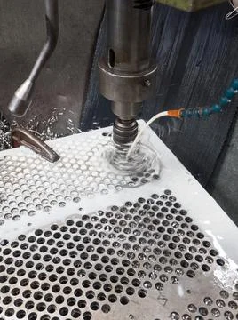Column drill in use Stock Photos