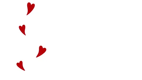 Column of floating doodle hearts, hand drawn animation on a white background Stock Footage 285061440