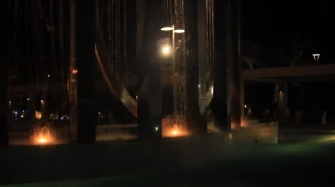 Column fountain Stock Footage 45645931
