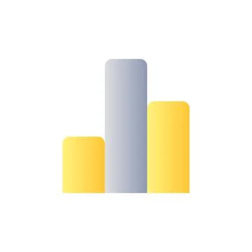 Column graph flat gradient two-color ui icon Illustrazione stock