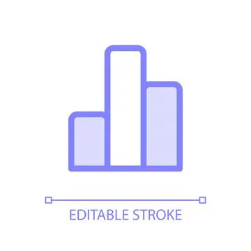 Column graph pixel perfect glassmorphism ui icon Illustrazione stock