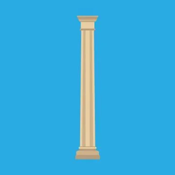 Column history classical symbol monument architectural element vector icon. F Ilustración de archivo
