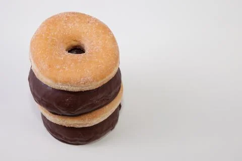 Column of homemade donuts Stock Photos