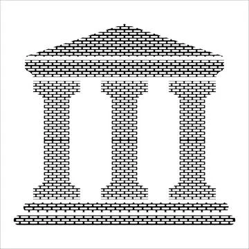 Column icon Stock Illustration