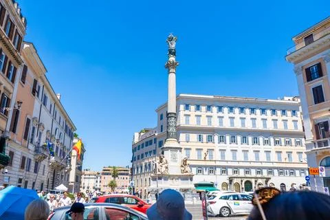 Column of the Immaculate Conception Colonna dell'Immacolata Concezione in Pia 스톡 사진