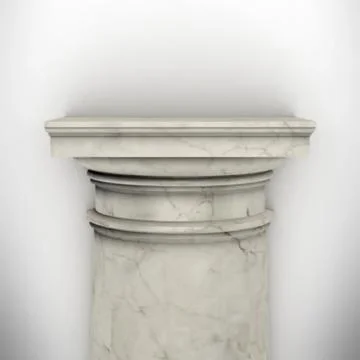 Column isolated on white wall Stock Illustration