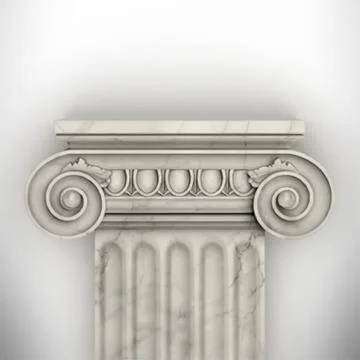 Column isolated on white wall Stock Illustration