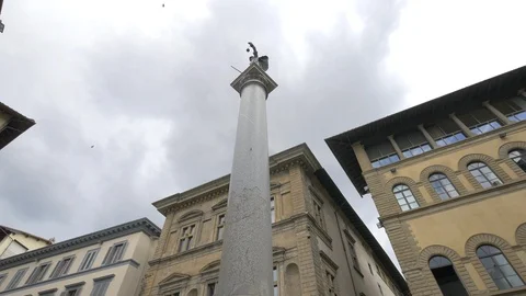 Column of Justice in Florence Stock Footage 87586328