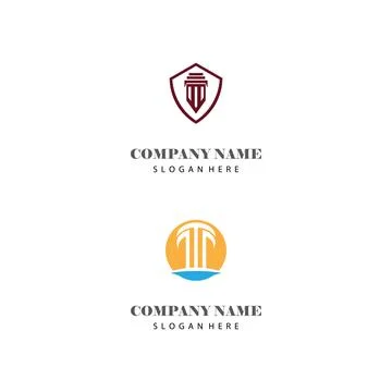 Column Logo Template vector symbol 库存插图