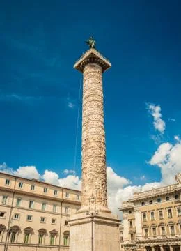 Column of Marcus Aurelius Stock Photos