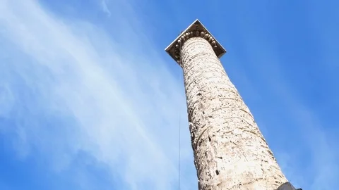 Column of Marcus Aurelius, Rome Stock Footage 83530096
