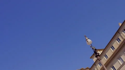Column of Marcus Aurelius at Square Piazza Colonna in Rome, Italy Video stock 66970663