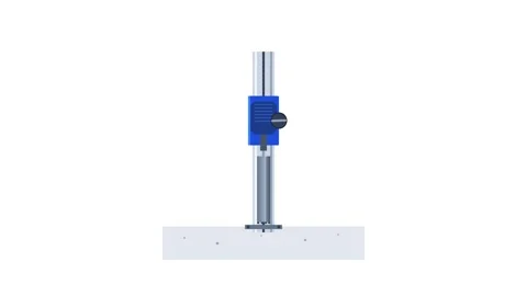 Column Mounted Diamond Core Drill Rig Carriage with Rotating Bit and Alumin.. Stock Footage 346674057