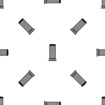 Column pattern seamless black Stock Illustration