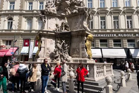 Column of Pest in Vienna, Austria Stock Photos