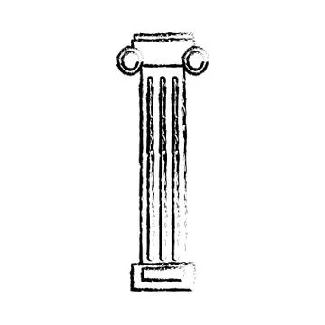 Column pilaster sketch Stock Illustration