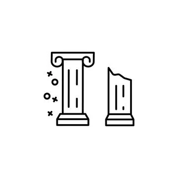 Column pillar history icon. Element of history icon Stock Illustration