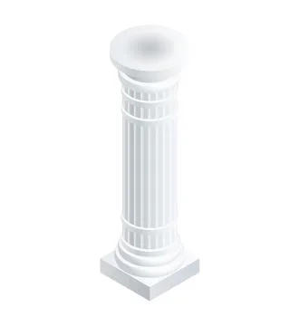 Column pillar icon, isometric style Stock Illustration