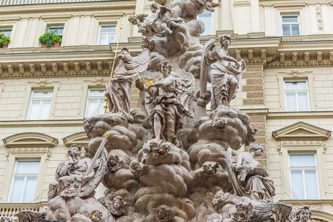 Column for plague in Vienna Stock Photos