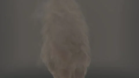 The column of polluted particles rises from the bottom up. Dust pillar. Stock Footage 169674366