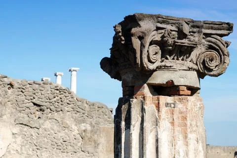 Column in Pompeii Stock-Fotos