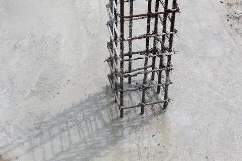 Column rod from base Stock Photos