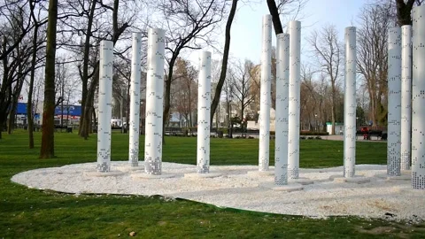 Column sculpture white Stock Footage 106295513