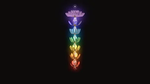 Column of the Seven Chakras Static Shot 4K Seamless Loop Stock Footage 344685406