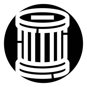 Column structure forming complex labyrinth pathway Stock-Illustration