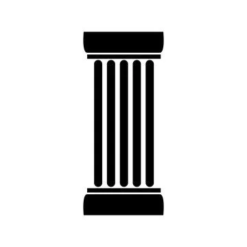 Column vector icon, pillar icon in trendy flat design Illustrazione stock