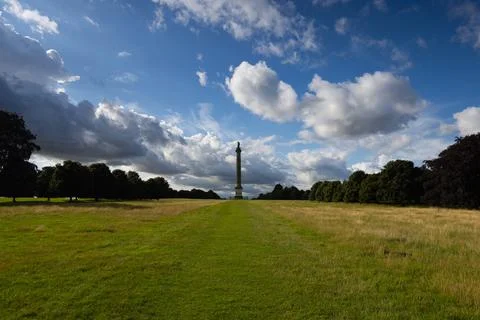 Column of Victory. It was built to commemorate the Duke of Marlborough's mi.. 库存照片