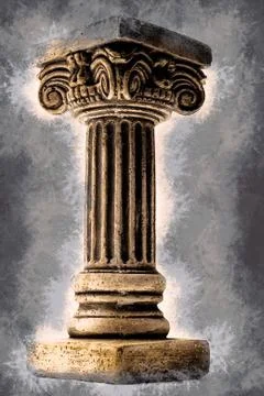 Column on white background Stock Illustration