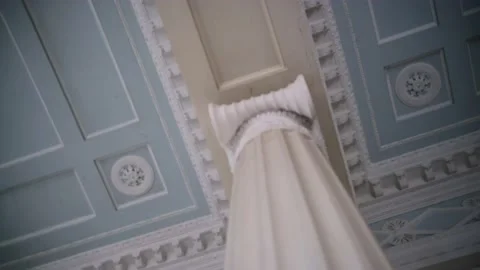 Column in the white ballroom Stock Footage 165483448