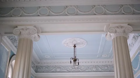 Column in the white ballroom Stock Footage 165483451