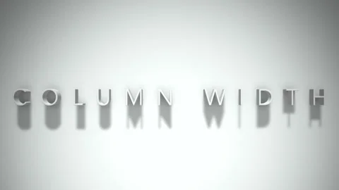 Column width 3D title animation white text on a white background Stock Footage 299758087