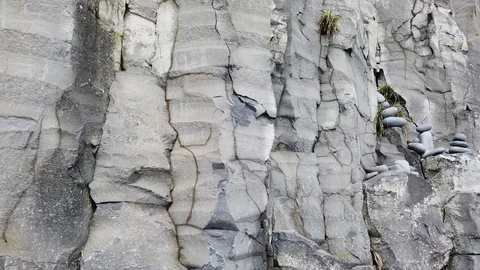 Columnar joint cliff Stock Footage 116862594