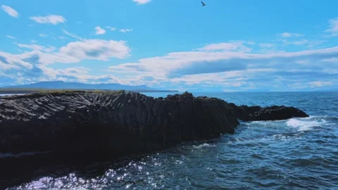 Columnar joint formation in Iceland, 4K Video stock 137961090