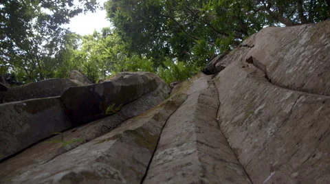 Columnar jointed volcanic rocks Stock-Footage 32188493
