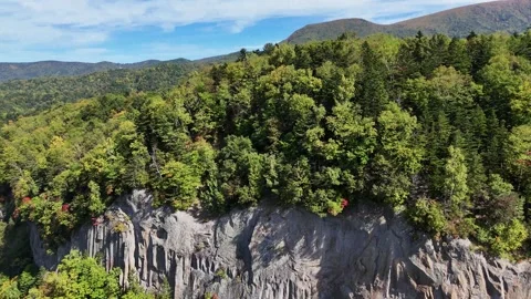 Columnar Joints | Rock Texture | Geology Detail - 4K Aerial Video Stock Footage 329046345