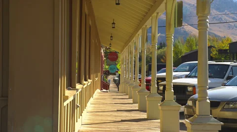 Columned Shopping Mall Stock Footage 35304569